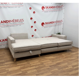 Sofa COPENHAGEN SLEEPING (Kairysis kampas, ištraukiamas)(Bežas)(Ekspozicija)